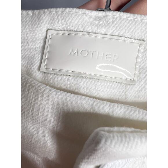 Mother High Waisted Looker Ankle Fray Jeans Size 26 Fairest of Them All White - Picture 6 of 9